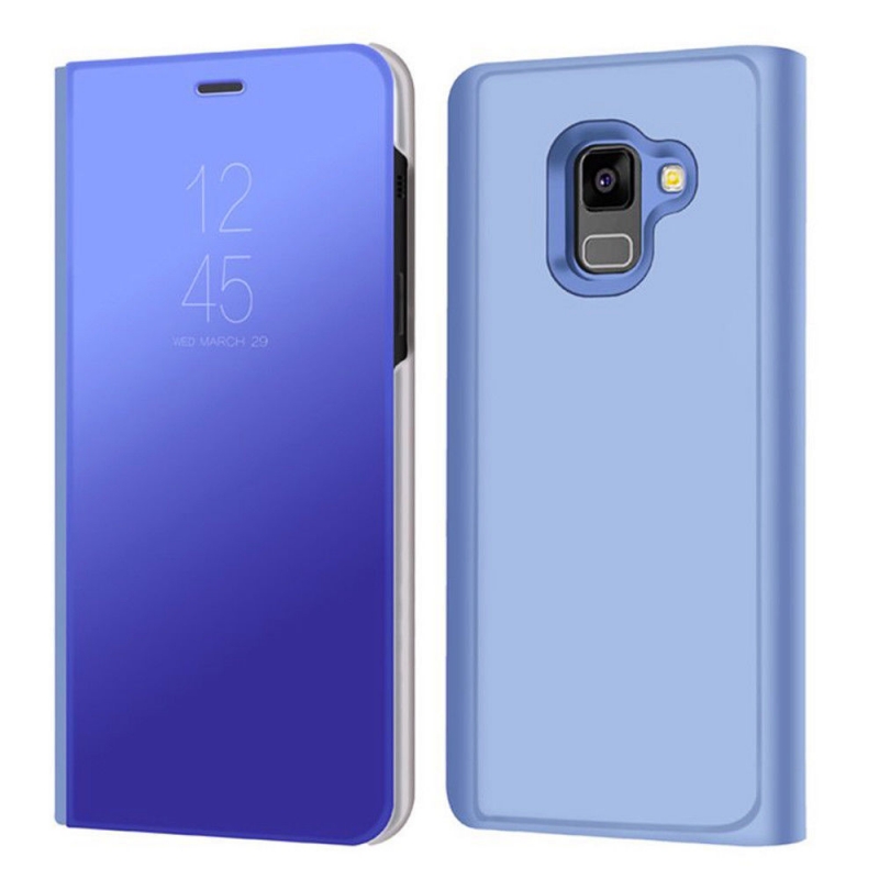Bao Da Samsung Galaxy A6 Plus 2018 dạng gương cao cấp được làm bằng chất liệu nhựa cao cấp phủ một lớp gương sáng bỏng bên ngoài rất đẹp mắt và sang trọng, có thể chống ngang để xem phim chơi game điều rất tiện lợi.